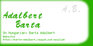 adalbert barta business card